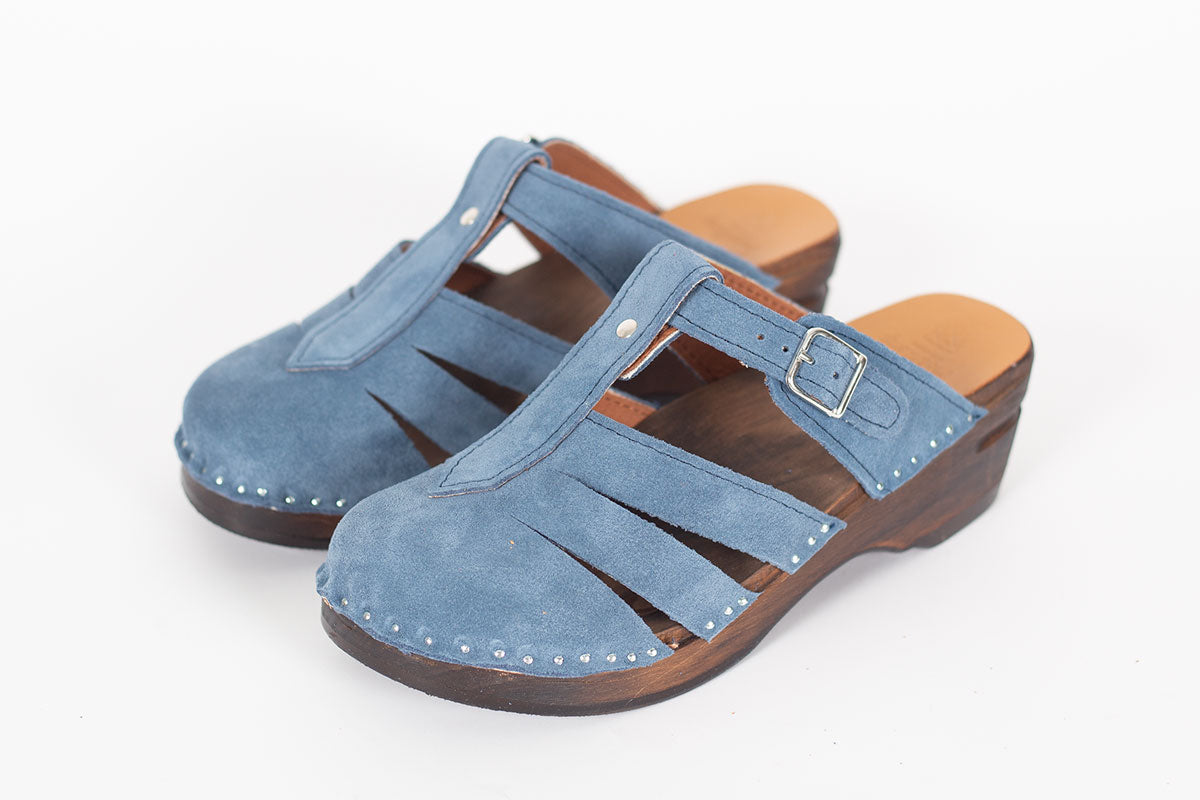 Mary Jane Blue Suede