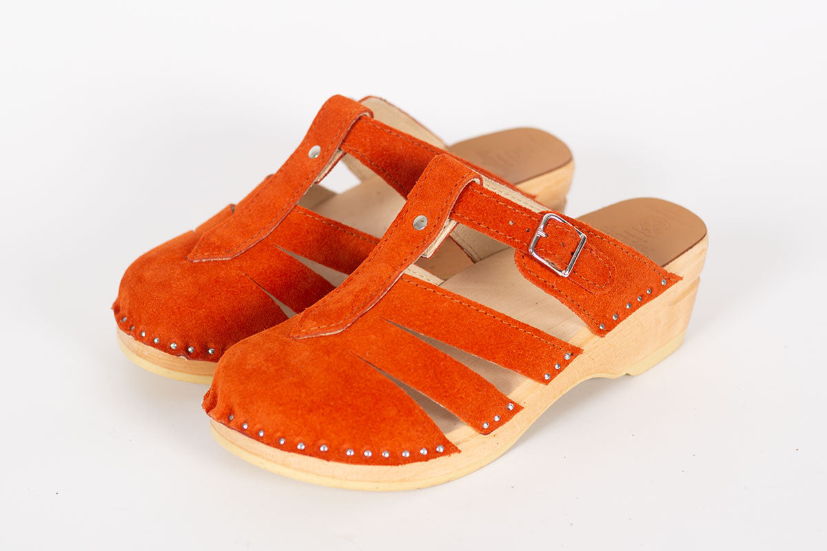 Mary Jane Orange Suede