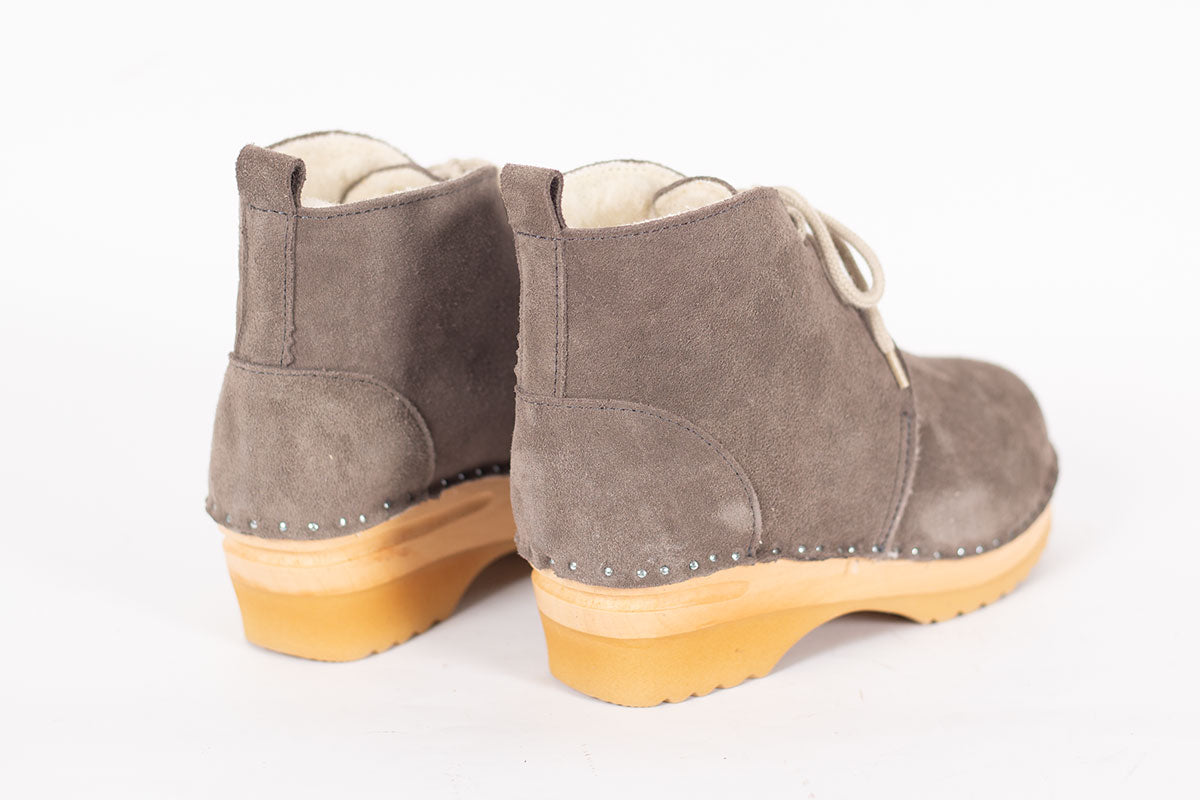 Morris Shearling Grey Suede