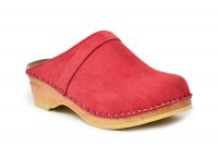 Classic Swedish clogs in ketchup suede leather - Troentorp Clogs ...