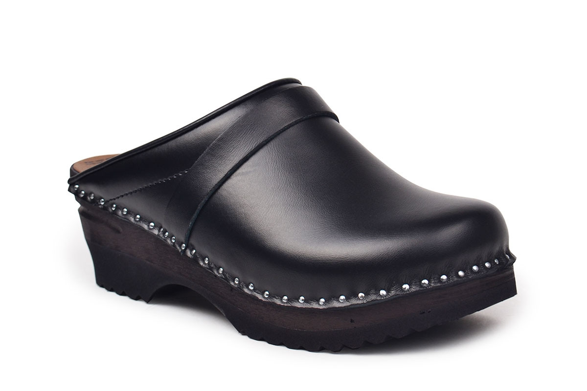 Chef Clogs in black leather | Troentorp 