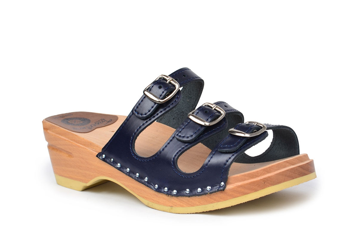 blue clog sandals