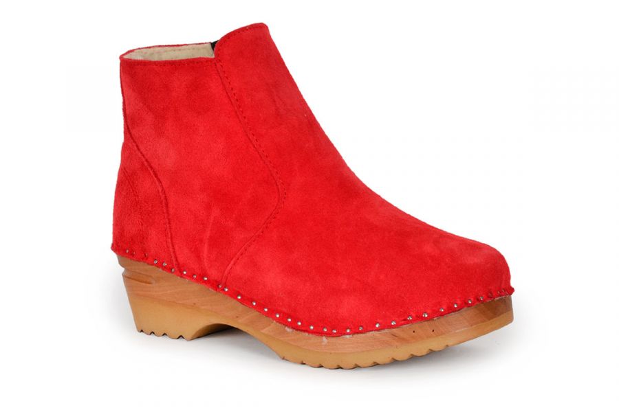 Turner Shearling Red Suede