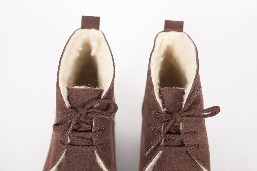 Morris Shearling Brown Suede