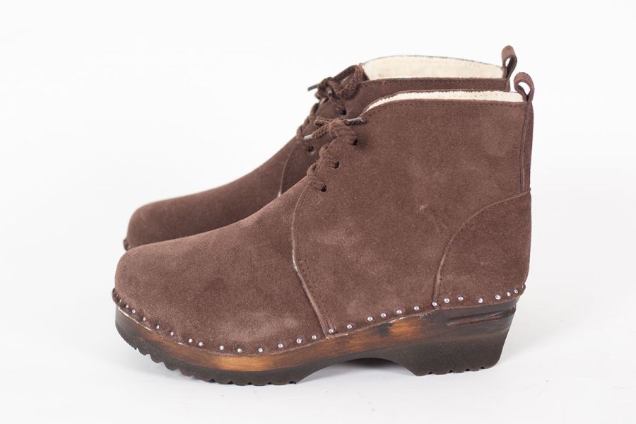 Morris Shearling Brown Suede