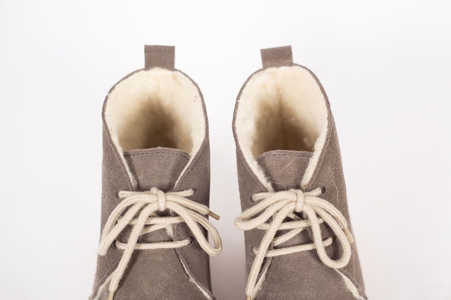 Morris Shearling Grey Suede