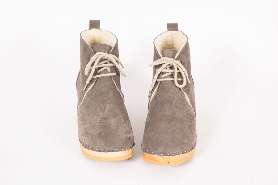 Morris Shearling Grey Suede