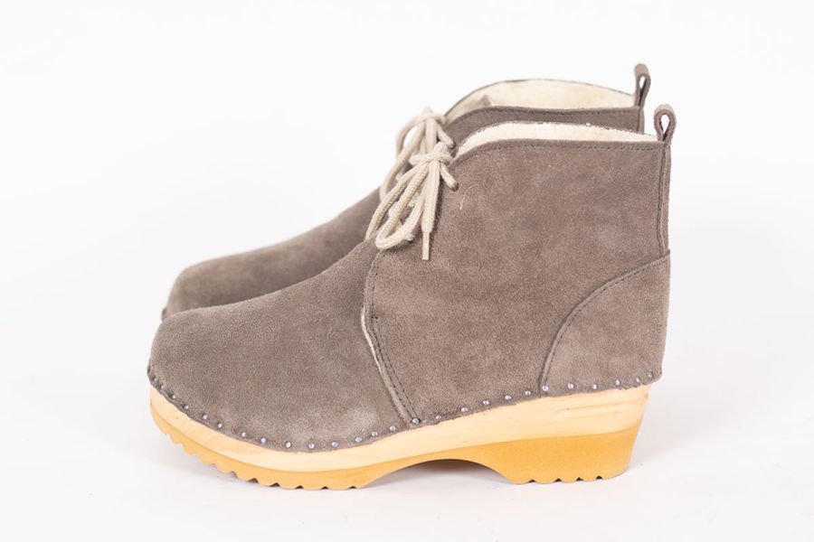 Morris Shearling Grey Suede