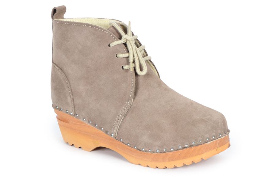 Morris Shearling Taupe Suede