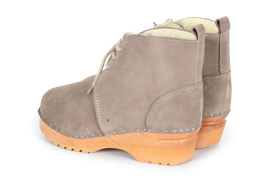 Morris Shearling Taupe Suede