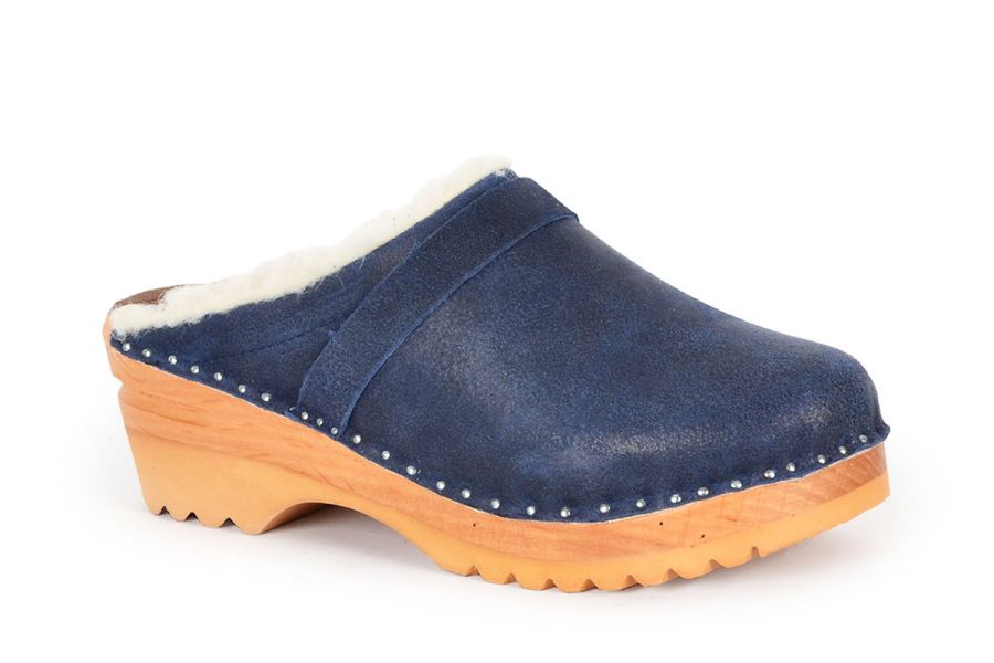 Munch Blue Waxy Suede