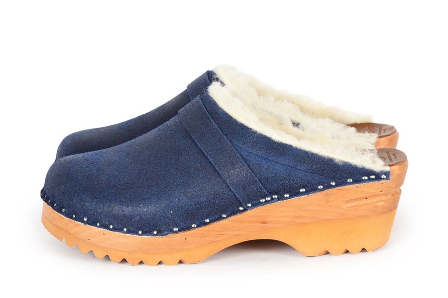 Munch Blue Waxy Suede